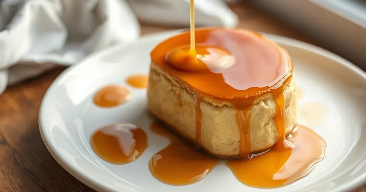 Flan napolitano casero con leche evaporada y condensada